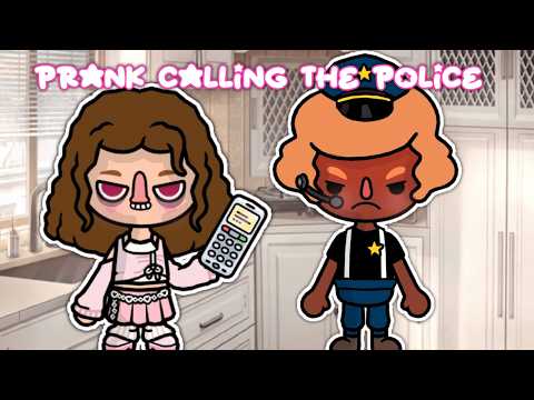 PRANK CALLING The *COPS* GONE WRONG ❌📞😡 || *WITH VOICE* 🎙️|| Toca Boca TikTok Roleplay 🩵🌈