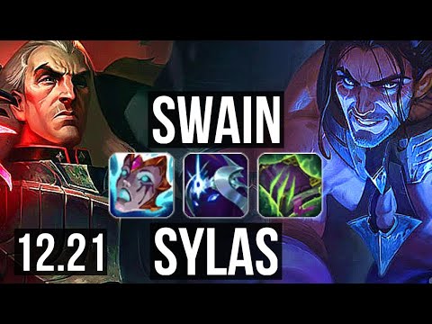 SWAIN vs SYLAS (MID) | 10/0/11, 71% winrate, Legendary | KR Master | 12.21