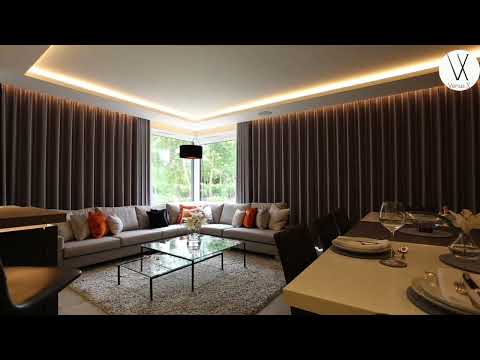 Silent Gliss 5600 Motorized Track with Blackout Wave Curtains.  #venus10 #venusten #venusX