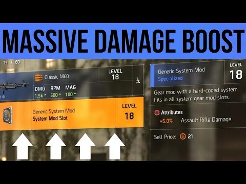 The Division 2 How to get 40% More Damage with Generic Mods Farming