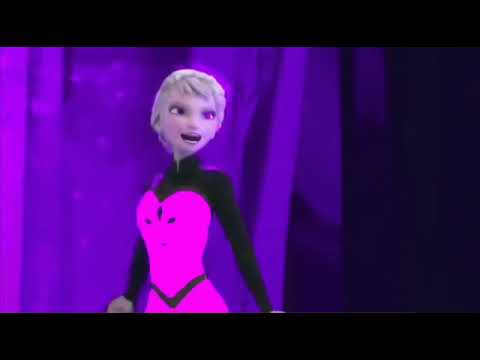 Multi colours elsa dress transformation.