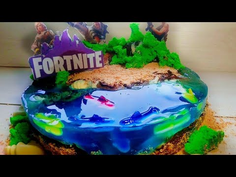 Майстер-клас торта із желе на тему гри Fortnite