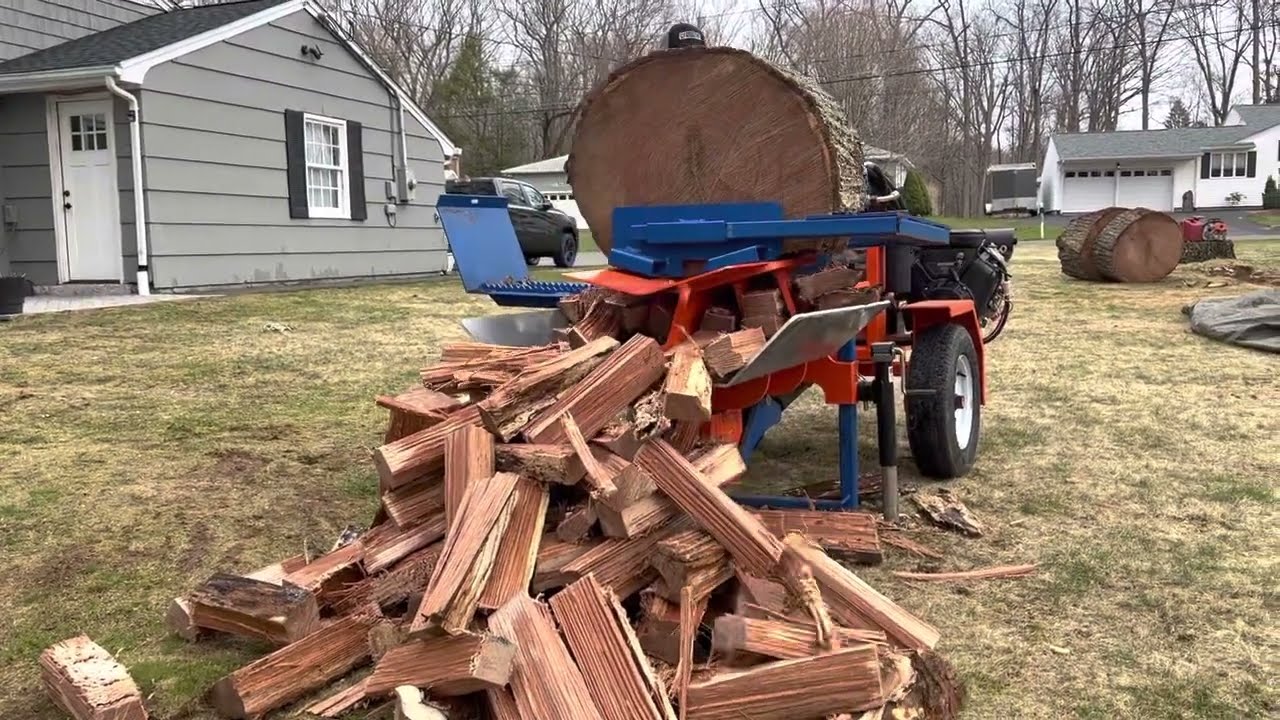Testing Eastonmade wood splitter 22–28 With huge￼ oak￼