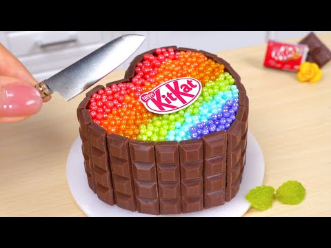 Amazing KITKAT Cake | Sweet Miniature KitKat Chocolate Cake Decorating | Tiny Chocolate Cakes