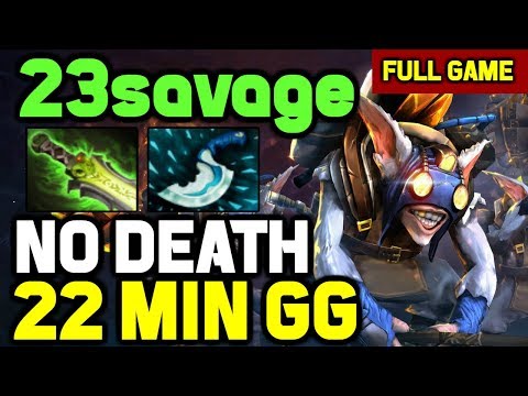 23savage EPIC FAST FARM Meepo 100 creeps in 8 minutes - Quick End Game