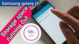 Samsung galaxy J5 storage space running out problem solve