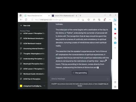 ChatGPT Spirituality ACIM Lesson 310 - In fearlessness and Love I spend today