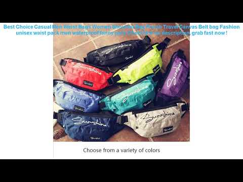 Casual Men Waist Bags Women Shoulder Bag Pouch Travel Canvas Belt bag