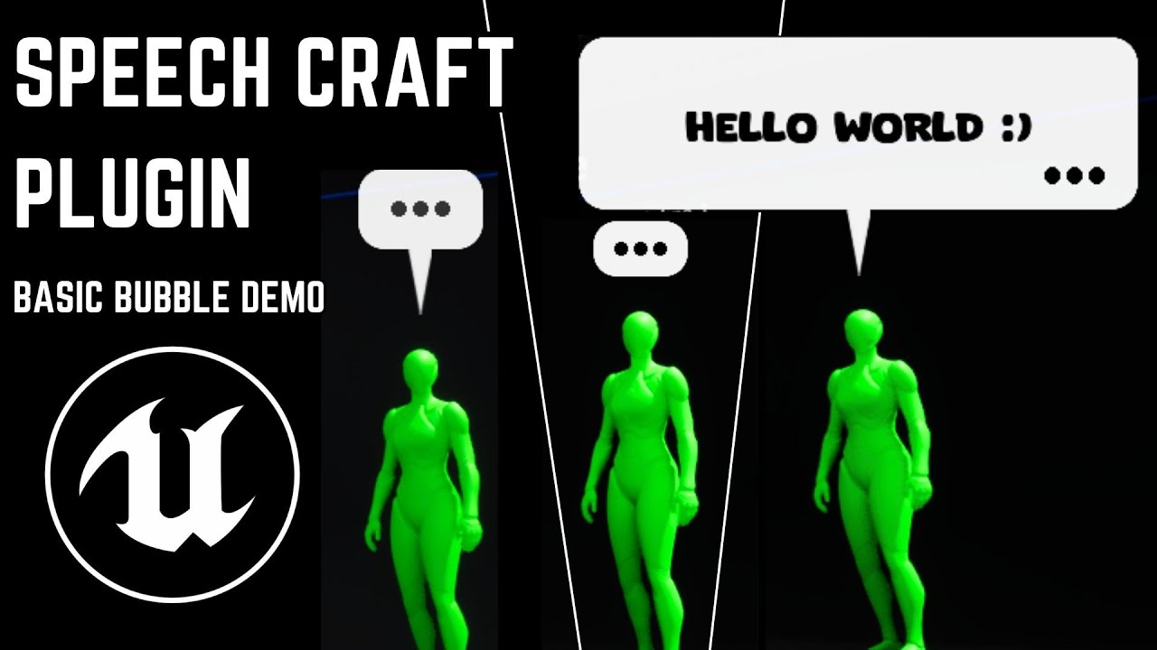 UE5 Speech Craft Plugin - Basic Speech Bubble Demo - Work in progress