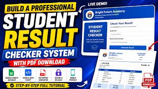 Build a Student Result Checker System with PDF Download | Google Apps Script