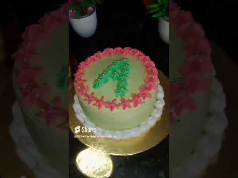Manvi name Cake on Customer demand 🥰 #cake #ujalascreamycreation #shortsvideo