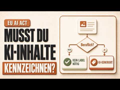 Video Thumbnail: Neues KI-Gesetz greift ab jetzt! Wann muss man einen KI-Inhalt kennzeichnen?
