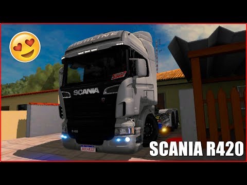 SCANIA HIGHLINE R420 + DIRETÂO! ETS2 1.35