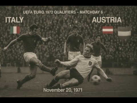Italy vs Austria | Full Match | 2nd Half | UEFA Euro 1972 Qualify - Matchday 6 | November 20, 1971