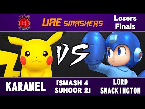 Smash 4 Suhoor 2: Karamel (Pikachu) vs Lord Snackington (Mega Man) - Singles LF