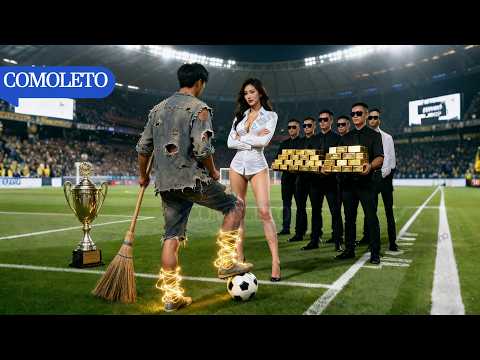 El barredor, con ojos vendados, venció al campeón de fútbol. ¡Era el Dios del fútbol!