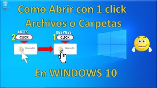 Como usar un solo click en Windows 10
