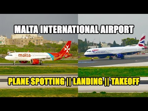 🔥 Malta International Airport ✈️ | Epic Takeoffs & Landings  | Sony A6400
