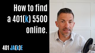 How to find a 401(k) 5500 form online (direct from the DOL)