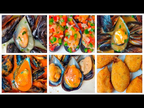 Las 6 MEJORES recetas de MEJILLONES ▶ al vapor, tigres, a la marinera, con tomate, a la vinagreta..✅
