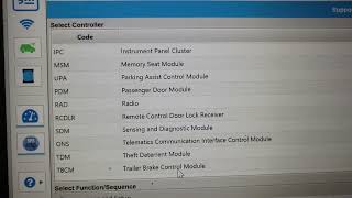 2014 Chevrolet Silverado Trailer Brake Control Module (TBCM ) Programming
