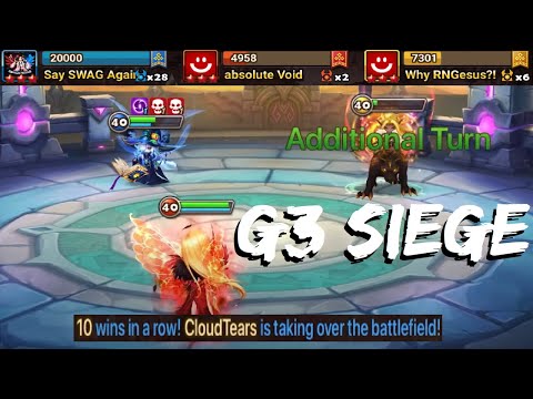 Juno SAVED my 10-0!  Say SWAG Again vs. absolute Void and Why RNGesus (G3 Siege - Summoners War)