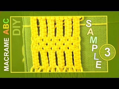 Macrame ABC pattern sample 17