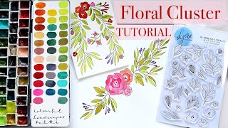 NEW Summer Florals Stamp Set | Floral Cluster Watercolour Tutorial