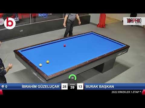 İBRAHİM GÜZELUÇAR & BURAK BAŞKAN Bilardo Maçı - 2022 ERKEKLER 1.ETAP-2.TUR