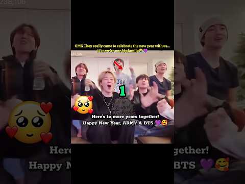 OMG can you believe this?😭They really came live to celebrate New Year with US 🥺💜