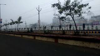 preview picture of video 'Arriving to Narasapur RailwayStation By Scooty At Early Morning'