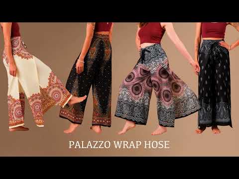 Wickelhose (Palazzo Wrap Pants) richtig binden Anleitung