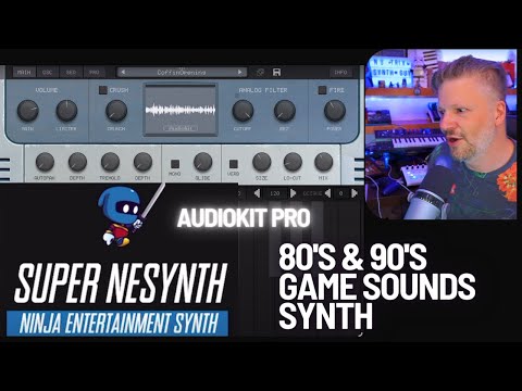 SNESYNTH : Audiokit Pro 80's and 90's Game sound synth