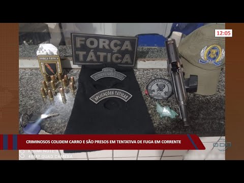 Criminosos colidem carro e são presos em tentativa de fuga em Corrente 26 09 2022