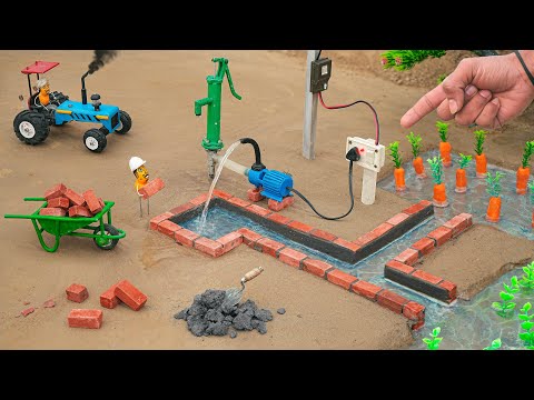 diy Mini hand pump and Water pump construction science project  @sanocreator ​