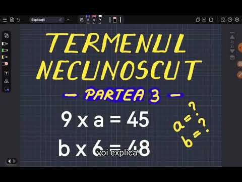 Partea 3 | Aflarea TERMENULUI NECUNOSCUT din ÎNMULȚIRE.
