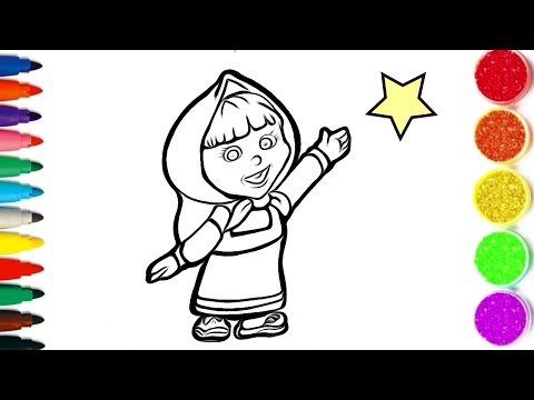 Comment dessiner et colorier Masha/ how To draw and color Masha for kids #TT49