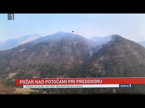 POŽAR  POTOČE NAD  PREDDVOROM     2022