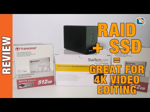 Startech USB 3.0 Dual 2.5 inch RAID Enclosure ft Transcend SSD