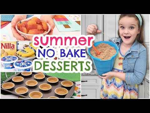 5 NO-BAKE DESSERTS for SUMMER 🌞 Edible Sand Cake & Ocean Water Float?!