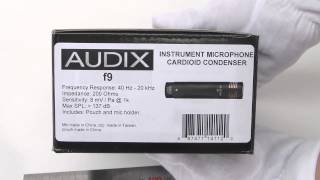 Video thumbnail for [Review]Audix F9 Fusion Series - Instrument Condenser Mic by Ryen Lee