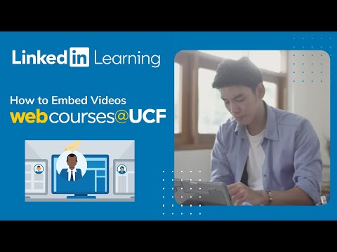 Part of a video titled How to Embed a LinkedIn Learning Video into Webcourses@UCF