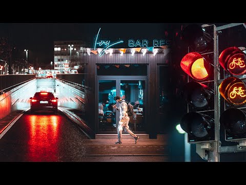38 Minutes of Relaxing Street Photography to Calm Down (Rainy Night POV in Karlsruhe Germany)