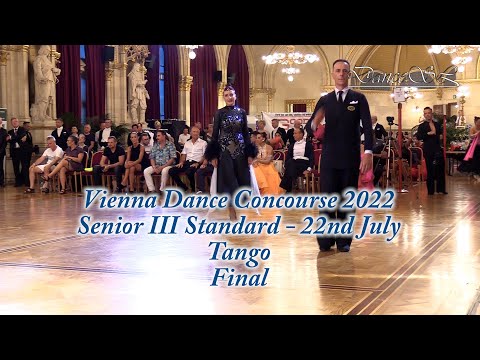 Vienna Dance Concourse 2022 - Senior III Standard Tango WDSF - Final - 22 July 2022