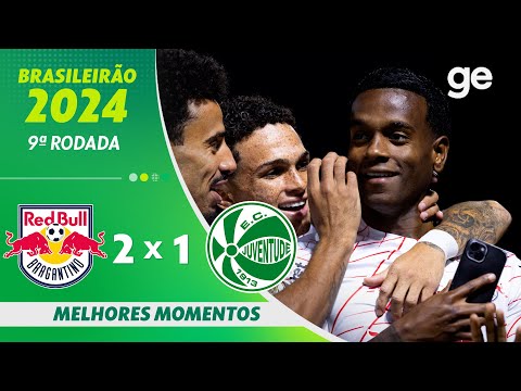Gols e lances de Red Bull Bragantino x Juventude-RS