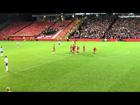 Bojan Miovski goal. Aberdeen v HJK Helsinki Europa Conference 05/10/23