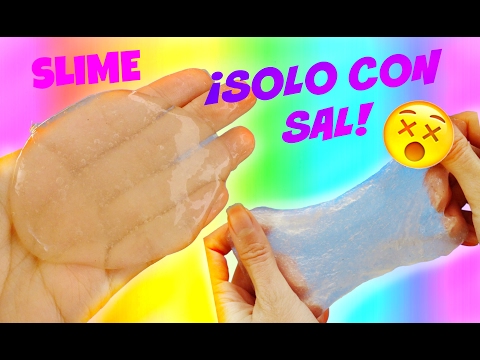 Haz SLIME solo con pegamento y sal | SLIME CRISTAL - TRANSPARENTE