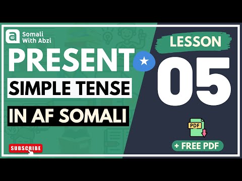 Present Simple tense - in af Somali - Lesson 05 | learn Somali language