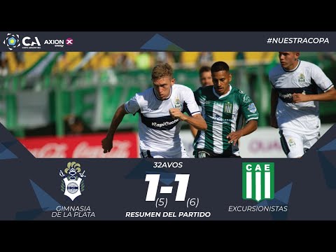 32avos: Gimnasia (LP) 1 (5) - Excursionistas 1 (6)