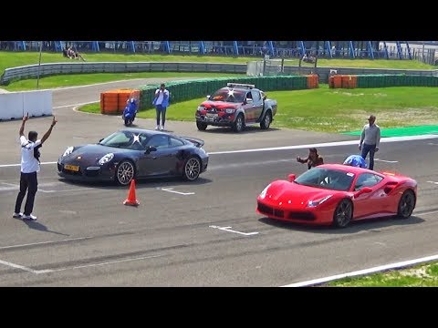 Ferrari 488 GTB  -vs-  Porsche 911 Turbo S  -vs-  Nissan GT-R